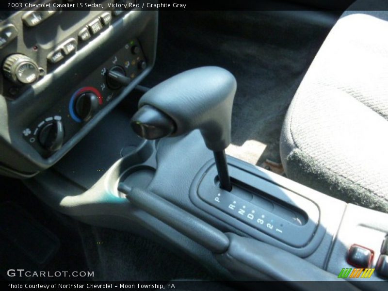 Victory Red / Graphite Gray 2003 Chevrolet Cavalier LS Sedan