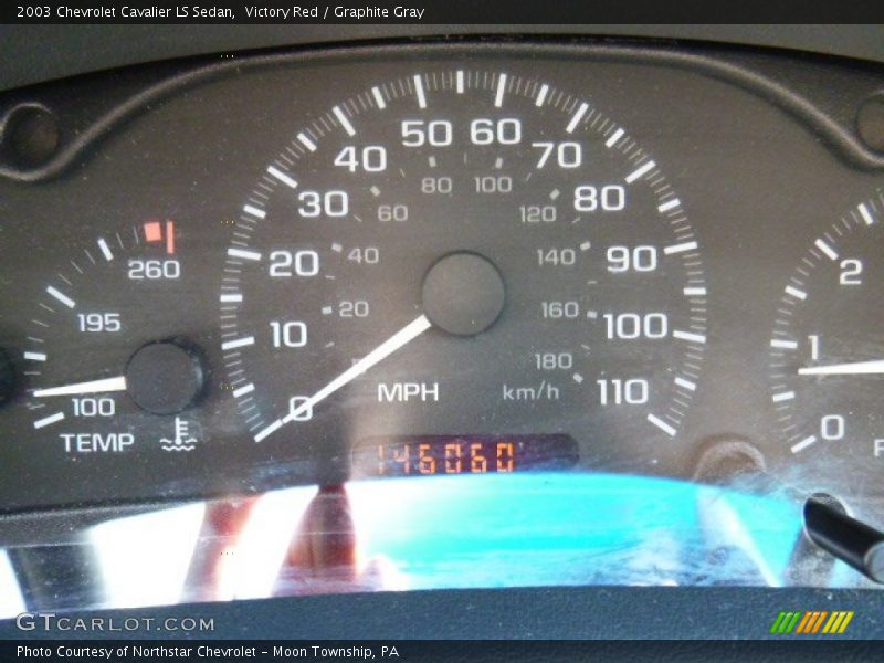 Victory Red / Graphite Gray 2003 Chevrolet Cavalier LS Sedan