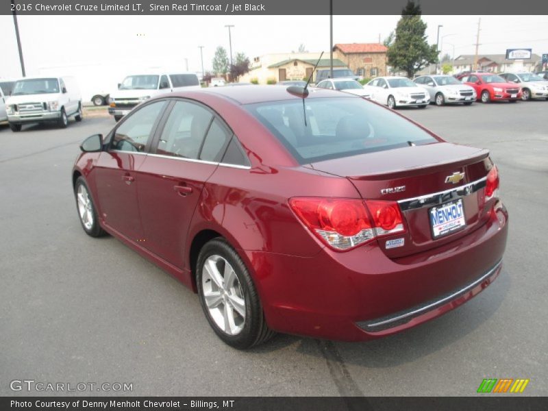Siren Red Tintcoat / Jet Black 2016 Chevrolet Cruze Limited LT
