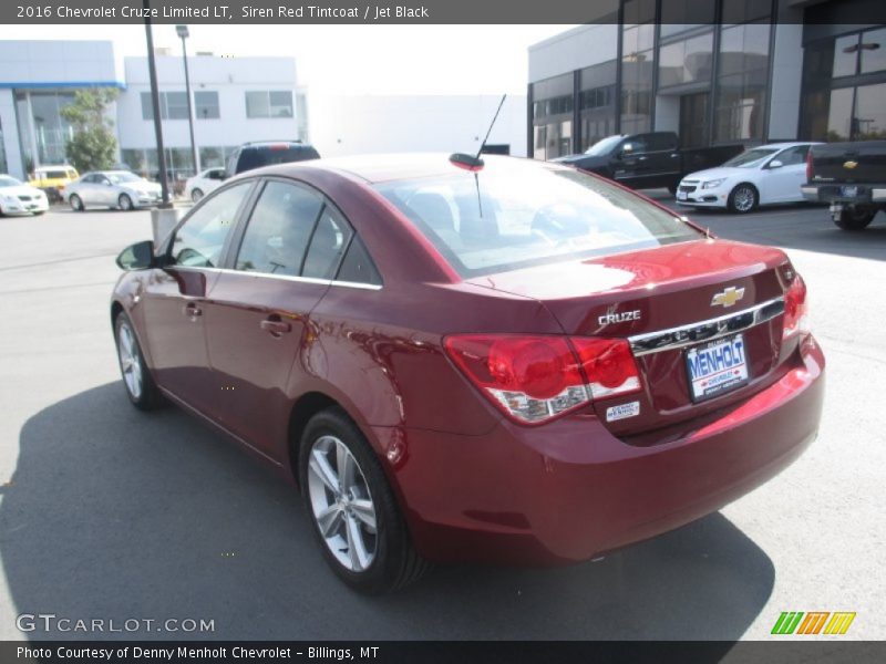 Siren Red Tintcoat / Jet Black 2016 Chevrolet Cruze Limited LT