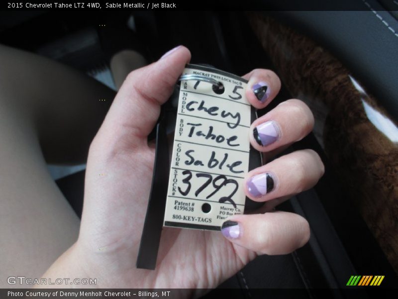 Sable Metallic / Jet Black 2015 Chevrolet Tahoe LTZ 4WD