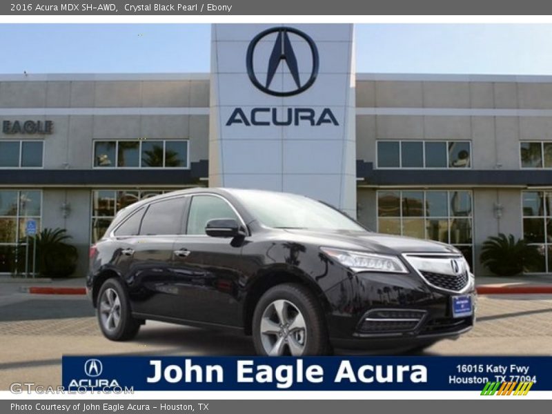 Crystal Black Pearl / Ebony 2016 Acura MDX SH-AWD
