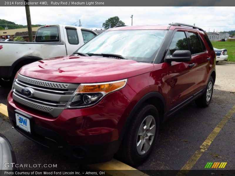Ruby Red / Medium Light Stone 2014 Ford Explorer 4WD
