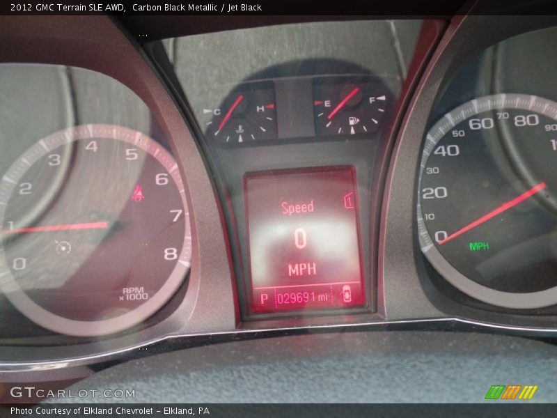 Carbon Black Metallic / Jet Black 2012 GMC Terrain SLE AWD