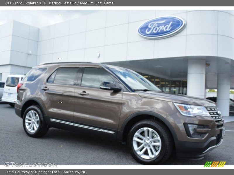 Caribou Metallic / Medium Light Camel 2016 Ford Explorer XLT