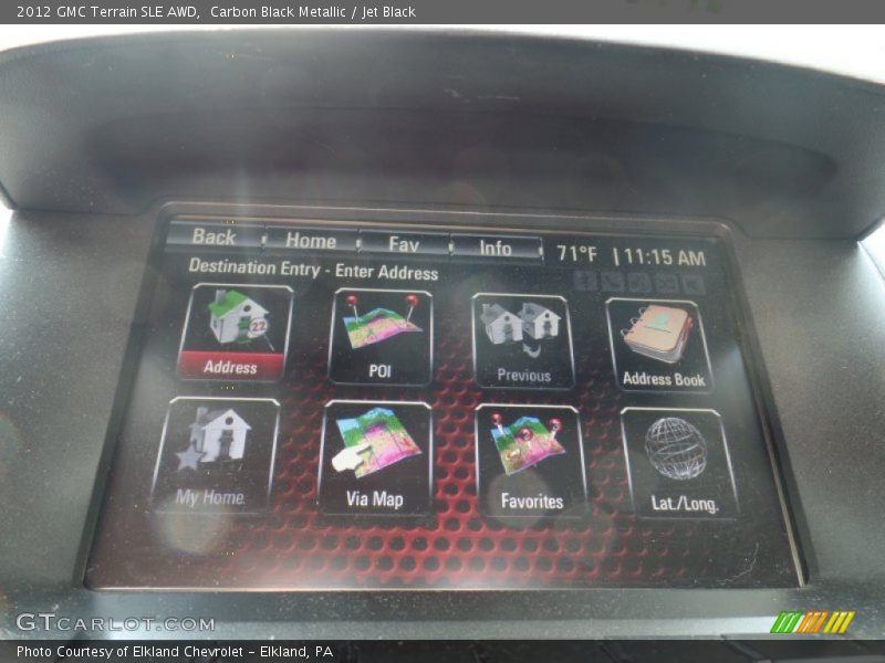 Carbon Black Metallic / Jet Black 2012 GMC Terrain SLE AWD