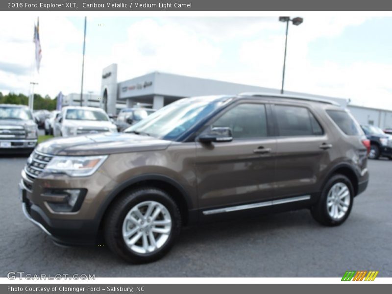 Caribou Metallic / Medium Light Camel 2016 Ford Explorer XLT