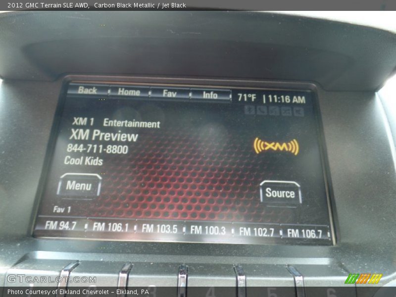 Carbon Black Metallic / Jet Black 2012 GMC Terrain SLE AWD