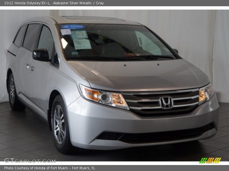 Alabaster Silver Metallic / Gray 2012 Honda Odyssey EX-L