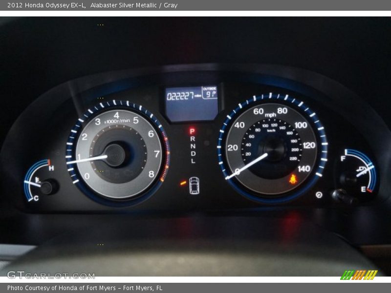Alabaster Silver Metallic / Gray 2012 Honda Odyssey EX-L