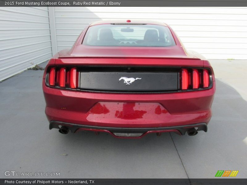 Ruby Red Metallic / Ebony 2015 Ford Mustang EcoBoost Coupe
