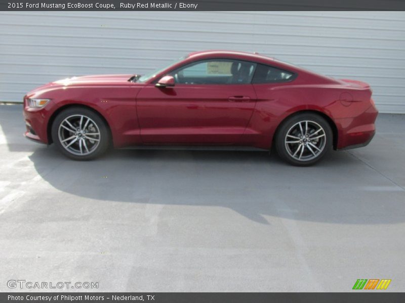 Ruby Red Metallic / Ebony 2015 Ford Mustang EcoBoost Coupe