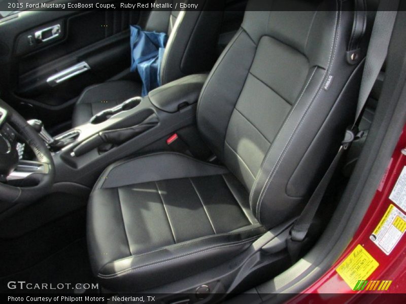 Ruby Red Metallic / Ebony 2015 Ford Mustang EcoBoost Coupe