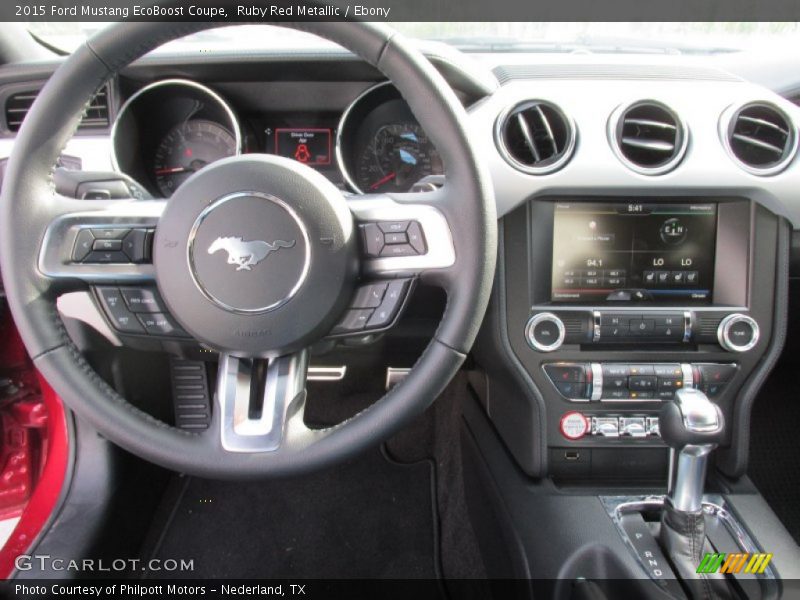 Ruby Red Metallic / Ebony 2015 Ford Mustang EcoBoost Coupe