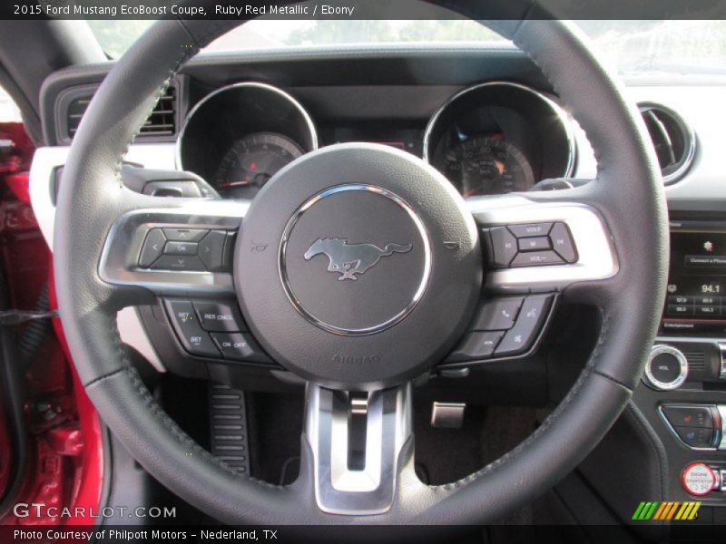 Ruby Red Metallic / Ebony 2015 Ford Mustang EcoBoost Coupe