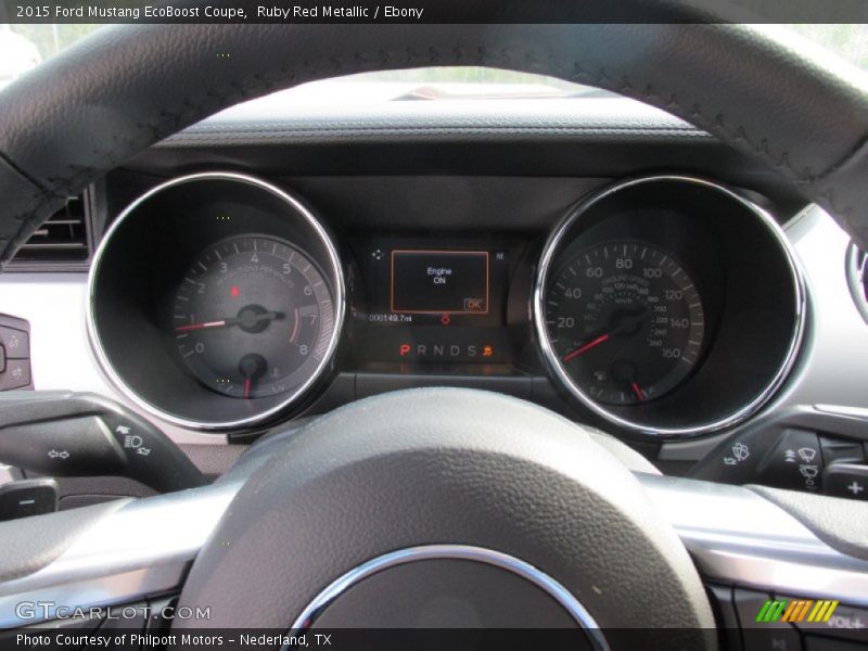 Ruby Red Metallic / Ebony 2015 Ford Mustang EcoBoost Coupe