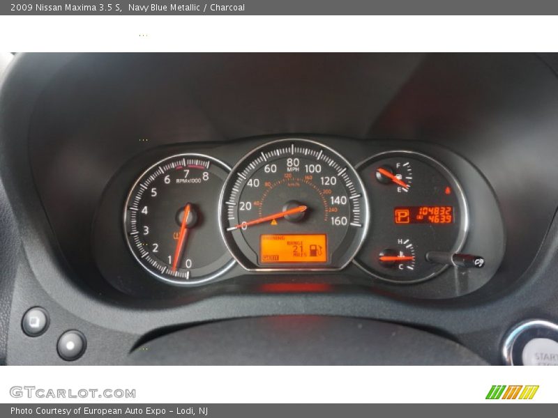 Navy Blue Metallic / Charcoal 2009 Nissan Maxima 3.5 S