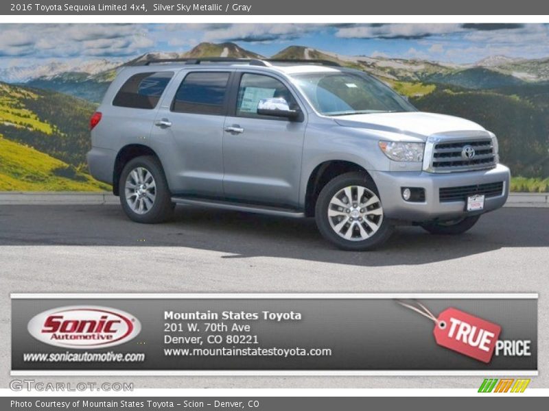 Silver Sky Metallic / Gray 2016 Toyota Sequoia Limited 4x4