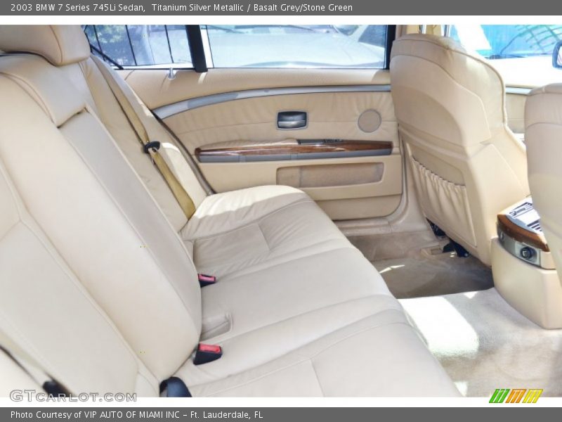 Titanium Silver Metallic / Basalt Grey/Stone Green 2003 BMW 7 Series 745Li Sedan