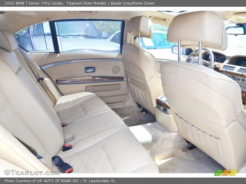 Titanium Silver Metallic / Basalt Grey/Stone Green 2003 BMW 7 Series 745Li Sedan