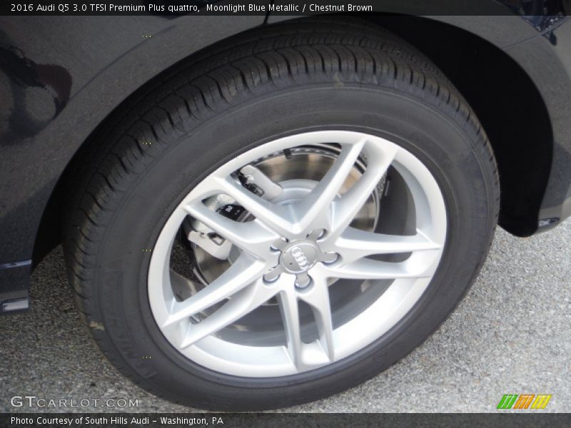 Moonlight Blue Metallic / Chestnut Brown 2016 Audi Q5 3.0 TFSI Premium Plus quattro