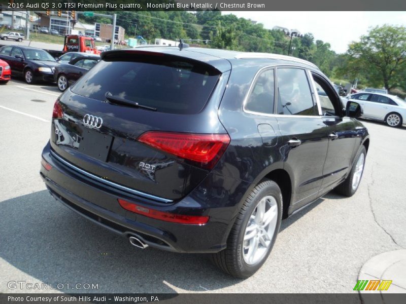 Moonlight Blue Metallic / Chestnut Brown 2016 Audi Q5 3.0 TFSI Premium Plus quattro