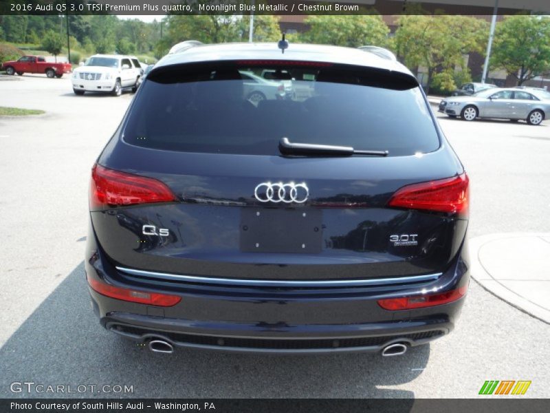 Moonlight Blue Metallic / Chestnut Brown 2016 Audi Q5 3.0 TFSI Premium Plus quattro
