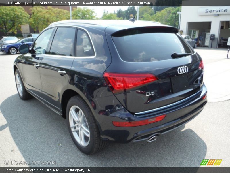 Moonlight Blue Metallic / Chestnut Brown 2016 Audi Q5 3.0 TFSI Premium Plus quattro