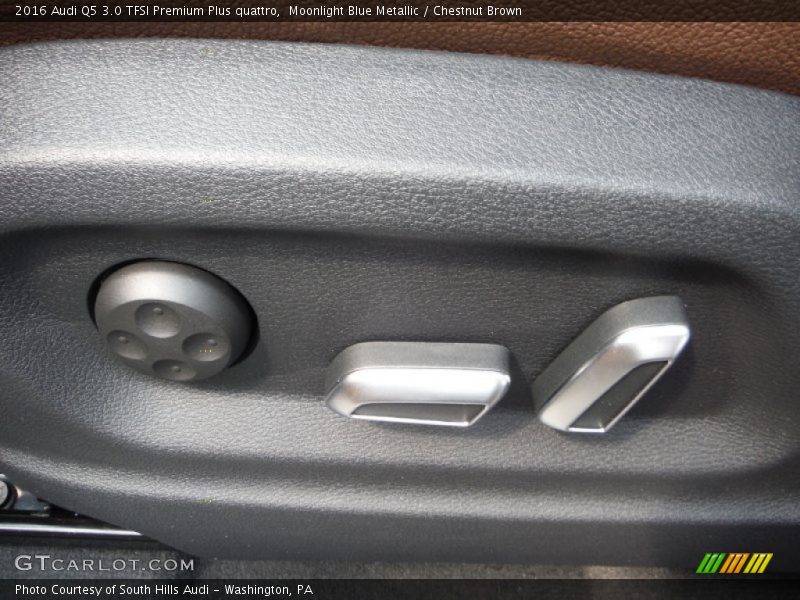 Moonlight Blue Metallic / Chestnut Brown 2016 Audi Q5 3.0 TFSI Premium Plus quattro