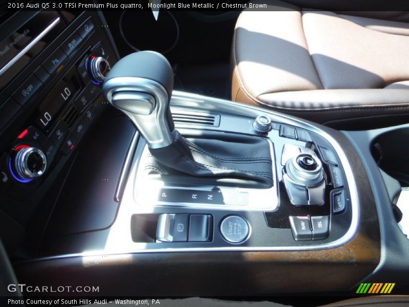 Moonlight Blue Metallic / Chestnut Brown 2016 Audi Q5 3.0 TFSI Premium Plus quattro