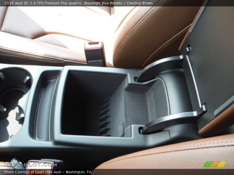 Moonlight Blue Metallic / Chestnut Brown 2016 Audi Q5 3.0 TFSI Premium Plus quattro