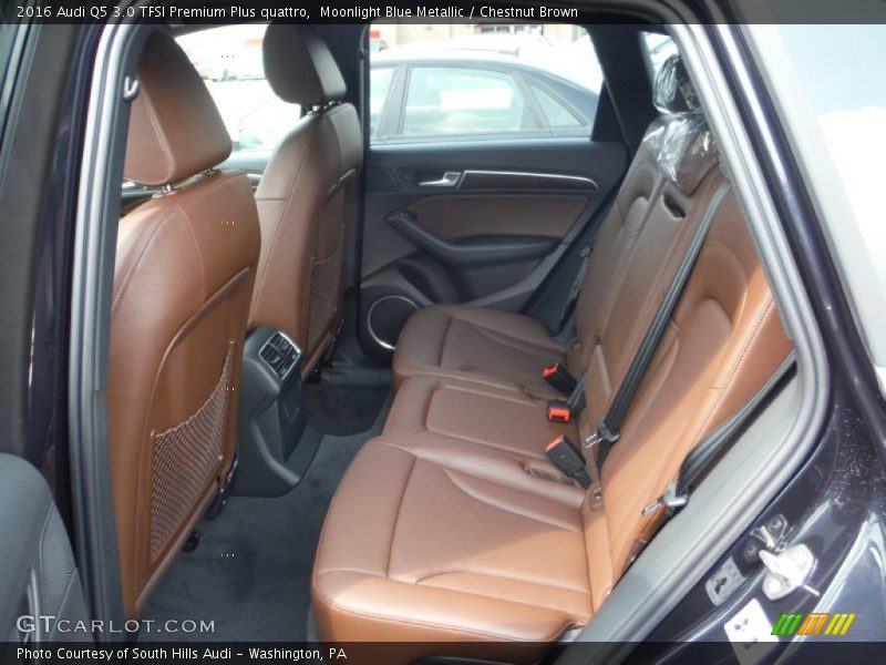 Moonlight Blue Metallic / Chestnut Brown 2016 Audi Q5 3.0 TFSI Premium Plus quattro