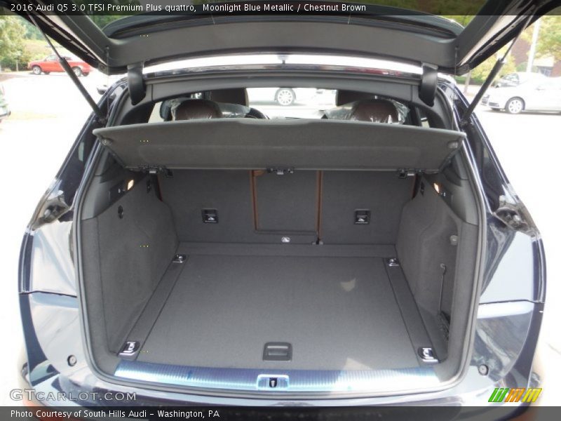 Moonlight Blue Metallic / Chestnut Brown 2016 Audi Q5 3.0 TFSI Premium Plus quattro