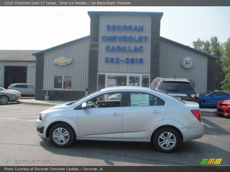 Silver Ice Metallic / Jet Black/Dark Titanium 2016 Chevrolet Sonic LT Sedan