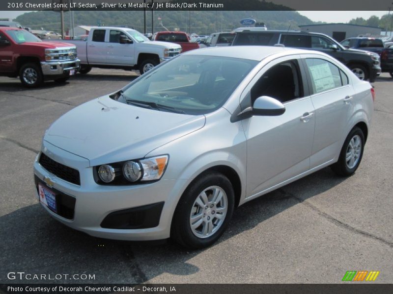 Silver Ice Metallic / Jet Black/Dark Titanium 2016 Chevrolet Sonic LT Sedan