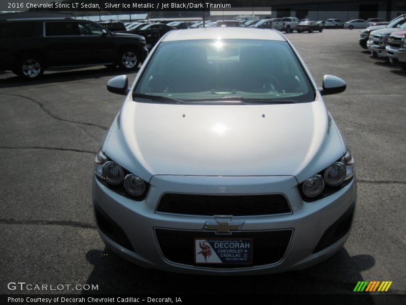 Silver Ice Metallic / Jet Black/Dark Titanium 2016 Chevrolet Sonic LT Sedan