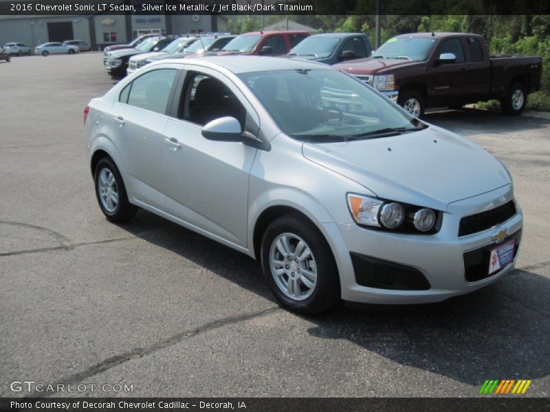 Silver Ice Metallic / Jet Black/Dark Titanium 2016 Chevrolet Sonic LT Sedan