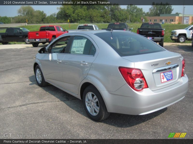 Silver Ice Metallic / Jet Black/Dark Titanium 2016 Chevrolet Sonic LT Sedan