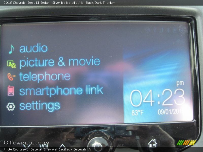 Silver Ice Metallic / Jet Black/Dark Titanium 2016 Chevrolet Sonic LT Sedan