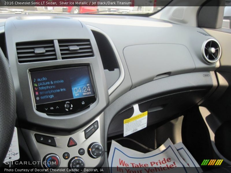 Silver Ice Metallic / Jet Black/Dark Titanium 2016 Chevrolet Sonic LT Sedan