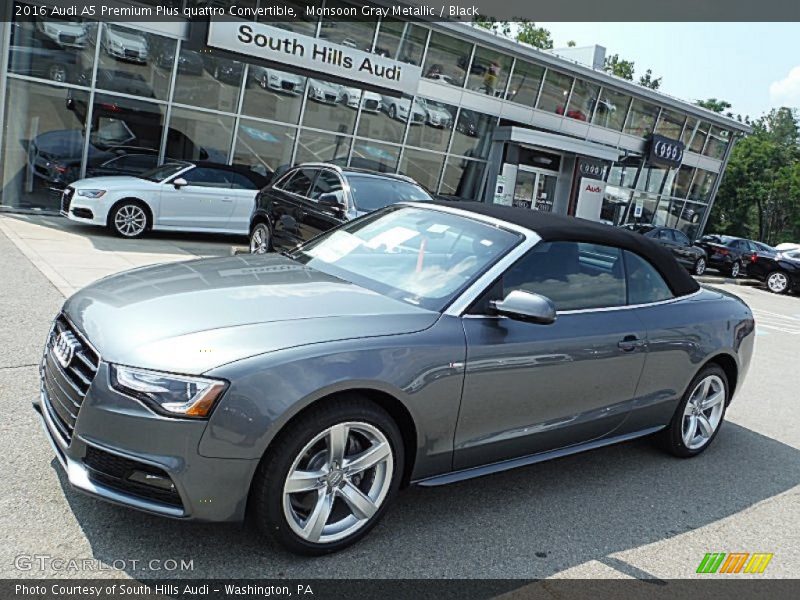 Monsoon Gray Metallic / Black 2016 Audi A5 Premium Plus quattro Convertible