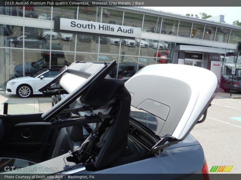 Monsoon Gray Metallic / Black 2016 Audi A5 Premium Plus quattro Convertible