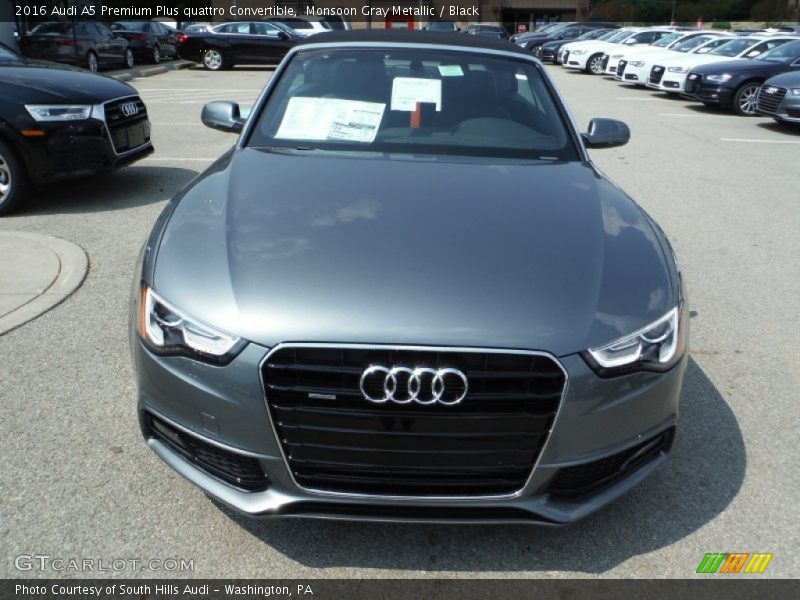 Monsoon Gray Metallic / Black 2016 Audi A5 Premium Plus quattro Convertible