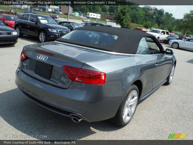 Monsoon Gray Metallic / Black 2016 Audi A5 Premium Plus quattro Convertible