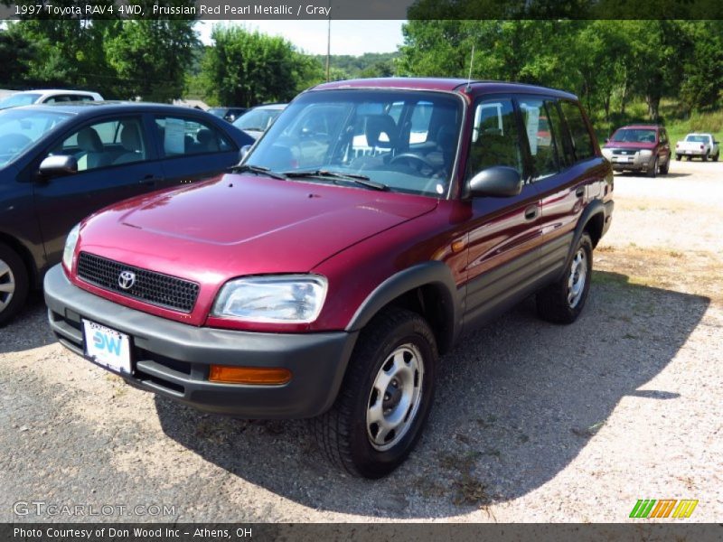 Prussian Red Pearl Metallic / Gray 1997 Toyota RAV4 4WD