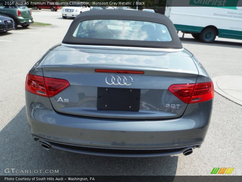 Monsoon Gray Metallic / Black 2016 Audi A5 Premium Plus quattro Convertible