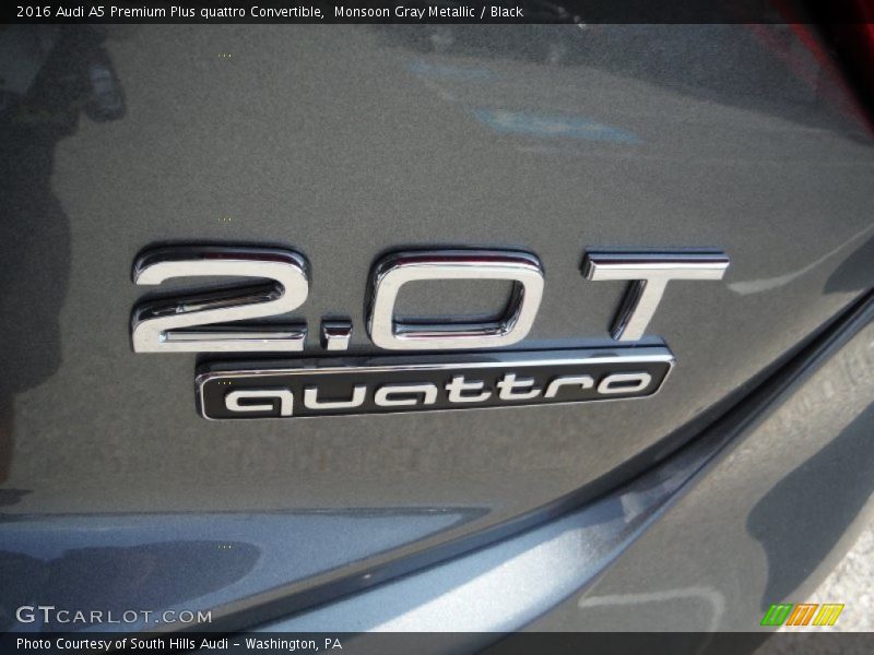 Monsoon Gray Metallic / Black 2016 Audi A5 Premium Plus quattro Convertible
