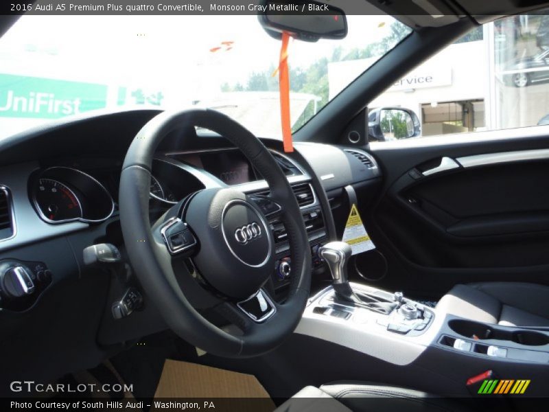 Monsoon Gray Metallic / Black 2016 Audi A5 Premium Plus quattro Convertible