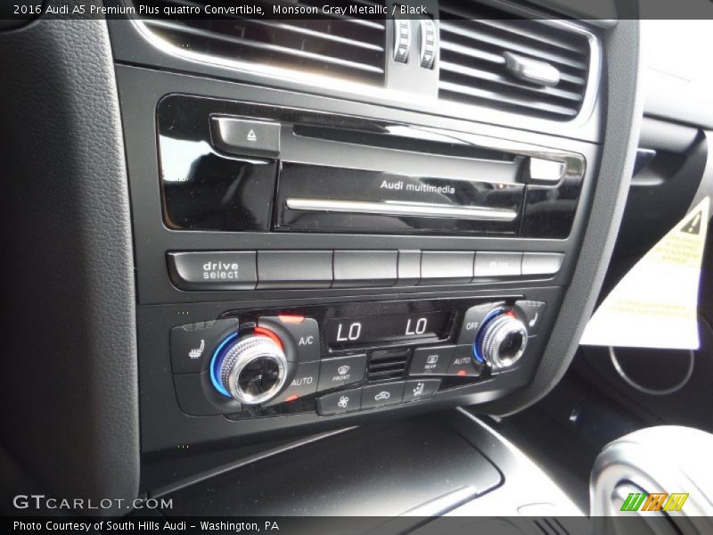 Monsoon Gray Metallic / Black 2016 Audi A5 Premium Plus quattro Convertible