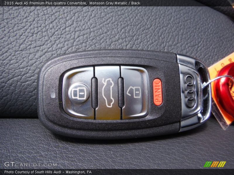 Monsoon Gray Metallic / Black 2016 Audi A5 Premium Plus quattro Convertible